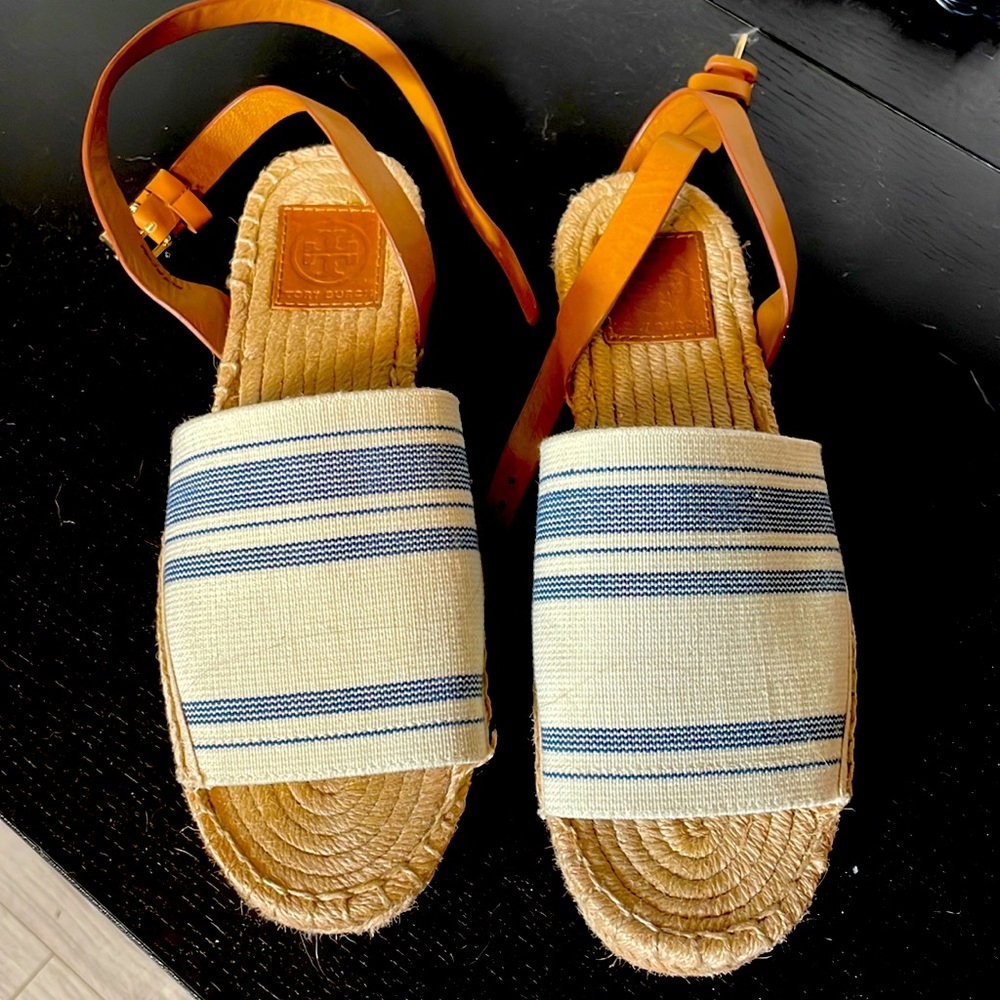 Tory Burch Size 8 Espadrilles Ankle Strap Sandal